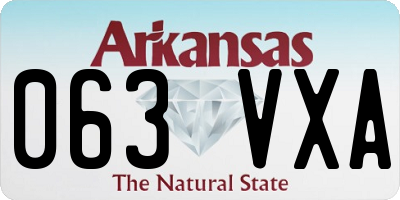 AR license plate 063VXA