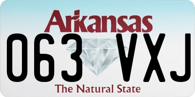AR license plate 063VXJ