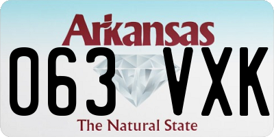 AR license plate 063VXK