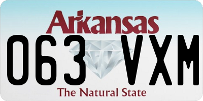 AR license plate 063VXM