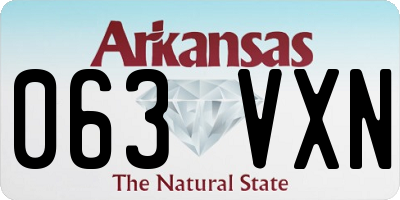 AR license plate 063VXN