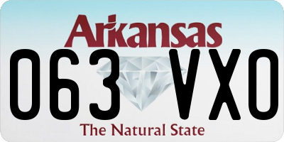 AR license plate 063VXO