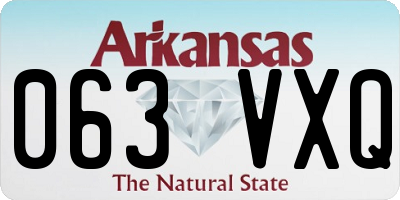 AR license plate 063VXQ