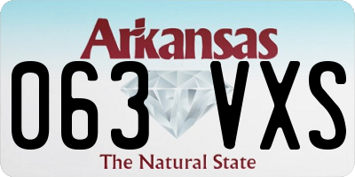 AR license plate 063VXS