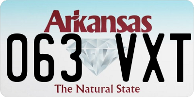 AR license plate 063VXT
