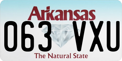 AR license plate 063VXU