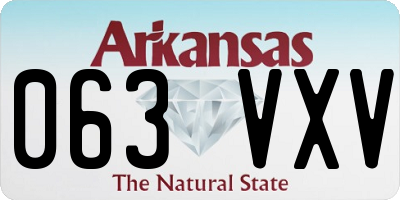 AR license plate 063VXV