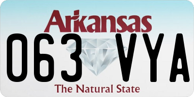 AR license plate 063VYA