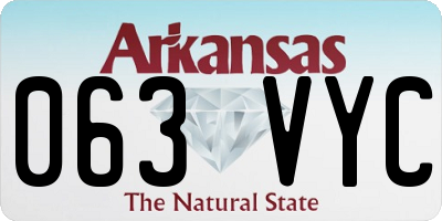 AR license plate 063VYC