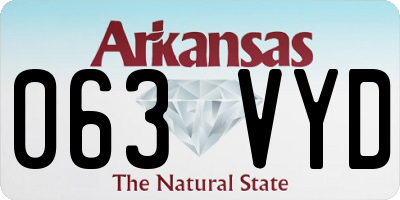 AR license plate 063VYD