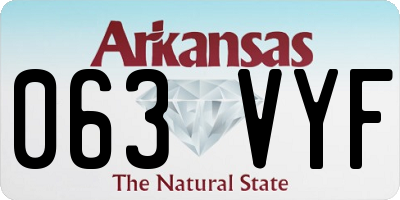 AR license plate 063VYF