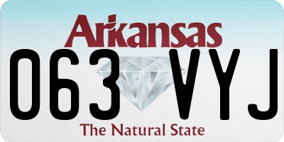AR license plate 063VYJ