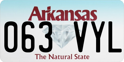 AR license plate 063VYL