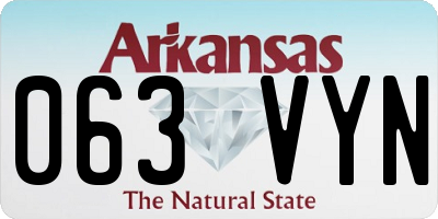 AR license plate 063VYN