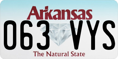 AR license plate 063VYS