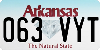 AR license plate 063VYT