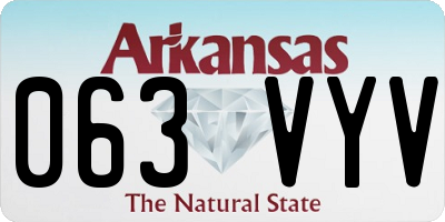AR license plate 063VYV