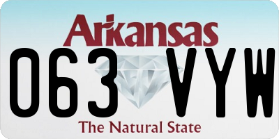 AR license plate 063VYW
