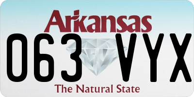 AR license plate 063VYX