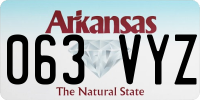 AR license plate 063VYZ