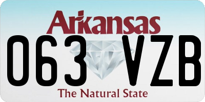 AR license plate 063VZB