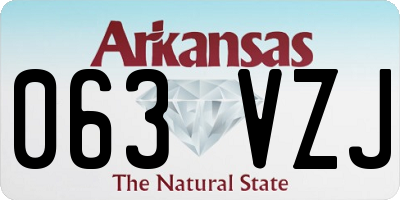 AR license plate 063VZJ