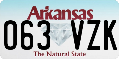 AR license plate 063VZK