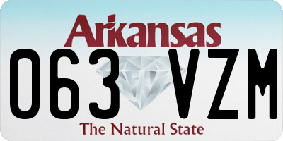 AR license plate 063VZM
