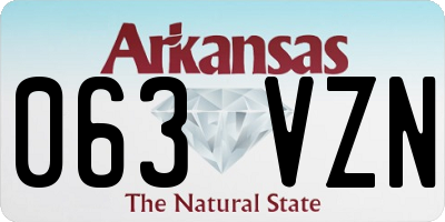 AR license plate 063VZN