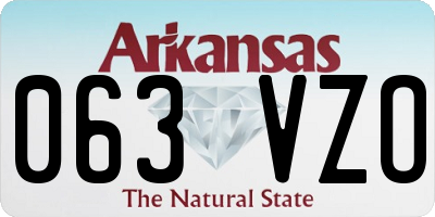 AR license plate 063VZO