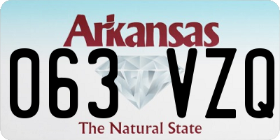 AR license plate 063VZQ