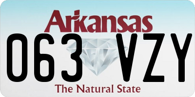 AR license plate 063VZY