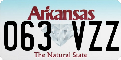 AR license plate 063VZZ