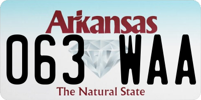 AR license plate 063WAA
