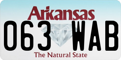 AR license plate 063WAB