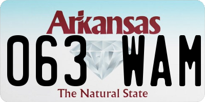 AR license plate 063WAM