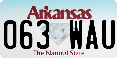 AR license plate 063WAU