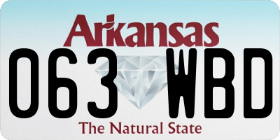 AR license plate 063WBD