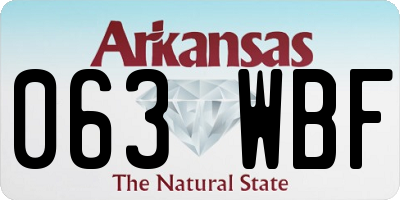 AR license plate 063WBF