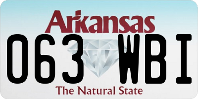 AR license plate 063WBI