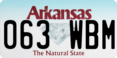 AR license plate 063WBM