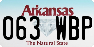 AR license plate 063WBP