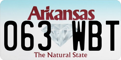 AR license plate 063WBT