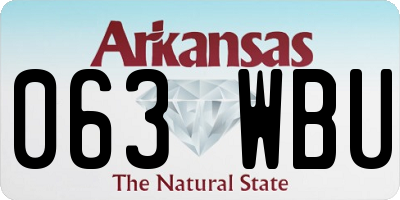 AR license plate 063WBU