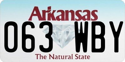 AR license plate 063WBY