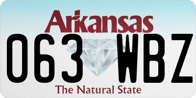 AR license plate 063WBZ