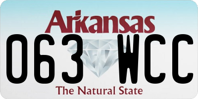 AR license plate 063WCC