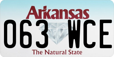 AR license plate 063WCE