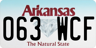 AR license plate 063WCF