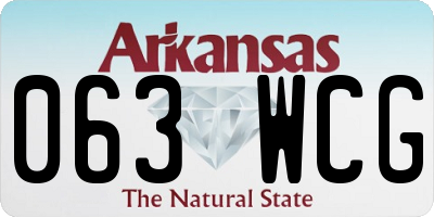 AR license plate 063WCG
